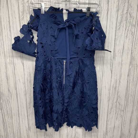 Womens Size M Saylor X FP Dahlia Dress Navy EUC - Picture 4 of 7